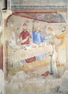 Herodova slavnost, scéna z cyklu Život sv. Jana Křtitele v kapli sv. Jana, 1346-48