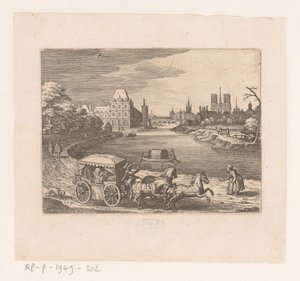 Tvář v Paříži Paris (název na objektu) Sedm francouzských krajin a měst (název série) od Matthäus Merian (I)