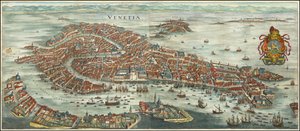 Ptačí pohled na Benátky z roku 1636, Matthäus Merian od Matthaus Merian