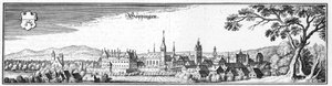 Göppingen - výňatek z Topographia Sueviae (Švábsko) od Matthaus Merian