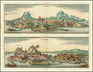 Candia, Corphu od Matthaus Merian