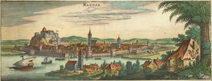 Dubrovník - Ragusa, Negroponte (oříznuto) od Matthaus Merian