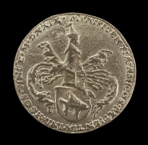 Shield of Arms, Crest and Mantling [reverse], 1529.