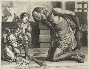 Kristus klečící před Arma Christi od Mattheus Borrekens