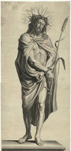 Ecce Homo Série Ecce Homo, Kristus ukřižovaný, Panna Maria a Jan Evangelista (název série) od Mattheus Borrekens