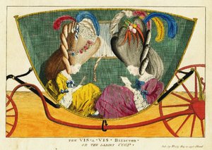 The vis-a-vis půlená, nebo dámy coop, 1776.