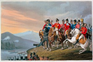 „Vévoda z Wellingtonu a jeho štáb překračující Bidassou a vstup do Francie“, 1813 1816 od Matthew Dubourg