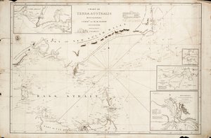 Mapa Bassova průlivu od Matthewa Flinderse
