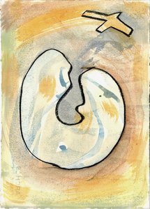 Du Serie Douce Le Matin 1, 2021 (akvarel a uhel) od Matthew Hilton