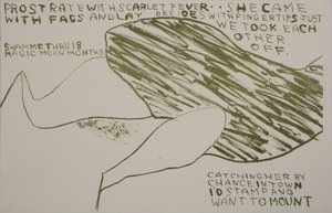 přišla s cigaretami, 2009 (litografie) od Matthew Hilton