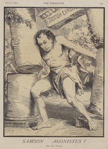Samson Agonistes (barevné lito) od Matthew