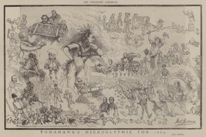Tomahawkův hieroglyf z roku 1869 (barevné lito) od Matthew