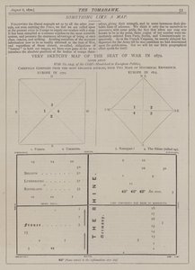 Velmi povrchní mapa války v roce 1870 (barevné lito) od Matthew