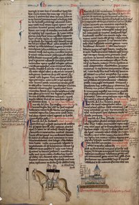 Dva templáři na jednom koni Z Chronica maiora I od Matthew Paris, 13. století