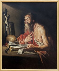 Svatý Jeroným, olejomalba na plátně od Mathiase Stomera (Matthias Stom) (1600-po 1650) - Fotografie, KIM Youngtae, Nantes, Nantes Museum of Fine Arts