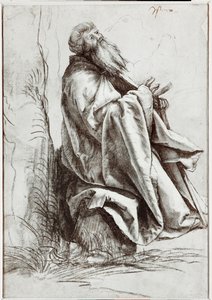 Svatý Antonín Paduánský se modlí od Matthias Gruenewald