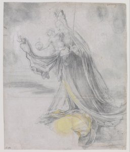 Panna a dítě v oblacích, asi 1509-1511 od Matthias Grünewald