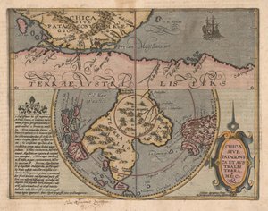 Chica sive Patagonica et Australis Terra z Geographisches Handtbuch, 1600 od Matthias Quad