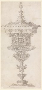 Stojatý pohár s přebalem, z "Novum opus cratero graphicum..." od Matthias Zündt