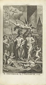 Rytý titulní list pro J. Lamigue: The life of Zyne Hoogheit Johan Willem Friso, 1716 od Matthijs Pool