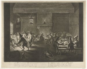 Strážnice s opicemi, asi 1720 od Matthijs Pool