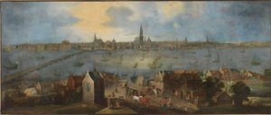 Pohled na Antwerp Roadstead, mezi 1682 a 1702. od Matthijs Schoevaerdts
