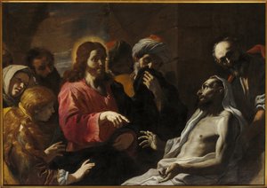 Lasaruksen ylösnousemus, 1600-luvun toinen puoli (öljy kankaalle) od Mattia (1613 99) Preti
