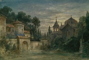 Scénický návrh k opeře Síla osudu G. Verdiho, 1875