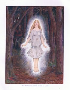 Nádherné dítě se pohybovalo jako hvězda, ilustrace z Lady And Fairy Tales, 1914