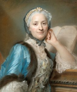 Portrét paní Anne-Jeanne Cassanéa de Mondonville, rozené Boucon (1708-1780) od Maurice-Quentin de La Tour