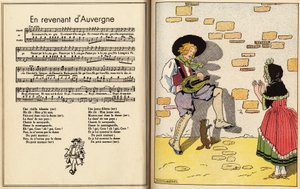 Návrat z Auvergne. říkanka (dětská píseň) (rytina) od Maurice Berty
