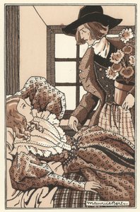 Ilustrace pro Scenes de la Vie de Boheme od Henriho Murgera (litho) od Maurice Berty