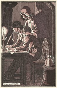 Ilustrace pro Scenes de la Vie de Boheme od Henriho Murgera (litho) od Maurice Berty