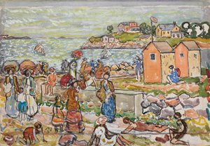 Koupající se a kočárky, c.1919 od Maurice Brazil Prendergast