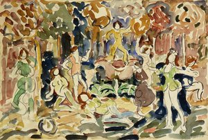 Tančící figury, cca 1910-13 od Maurice Brazil Prendergast