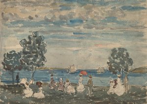 Figurky na pláži, 19101915. od Maurice Brazil Prendergast