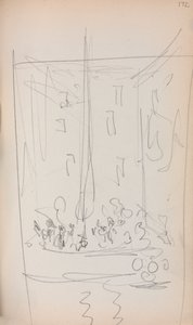 Italský náčrtník: Loď s figurami strana 172, 1898-1899. od Maurice Brazil Prendergast