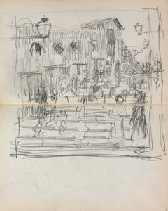 Italský skicář: Most s figurami strana 93 & 94, 1898-1899. od Maurice Brazil Prendergast