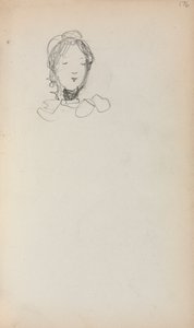 Italský náčrtník: Hlava dívky strana 176, 1898-1899. od Maurice Brazil Prendergast