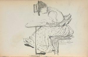 Italský náčrtník: Sedící žena strana 107, 1898-1899. od Maurice Brazil Prendergast