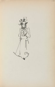 Italský náčrtník: Stojící žena strana 118, 1898-1899. od Maurice Brazil Prendergast