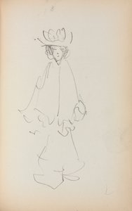 Italský náčrtník: Stojící žena strana 147, 1898-1899. od Maurice Brazil Prendergast