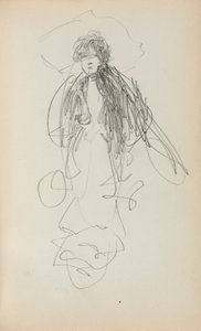 Italský náčrtník: Stojící žena strana 219, 1898-1899. od Maurice Brazil Prendergast