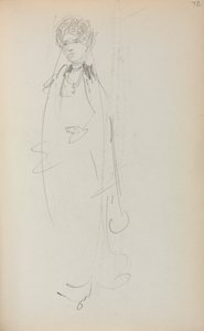 Italský náčrtník: Stojící žena strana 72, 1898-1899. od Maurice Brazil Prendergast