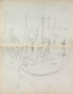 Italský náčrtník: Venetian Harbour Zobrazit stranu 37 & 38, 1898-1899. od Maurice Brazil Prendergast