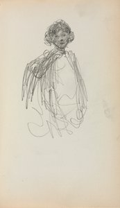 Italský náčrtník: Žena, délka do pasu strana 217, 1898-1899. od Maurice Brazil Prendergast
