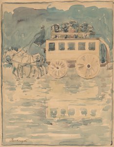 Pařížský omnibus, 18931894 od Maurice Brazil Prendergast