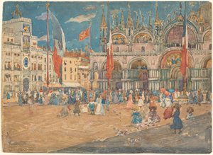 Piazza San Marco, 1898. od Maurice Brazil Prendergast