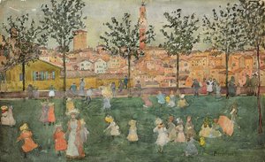 Siena, kolem 1898-99 od Maurice Brazil Prendergast