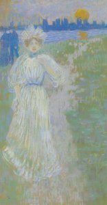 Západ slunce, Boston od Maurice Brazil Prendergast